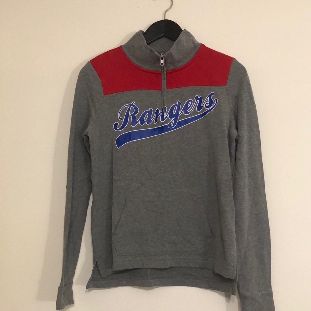 PINK Texas rangers half zip sweatshirt